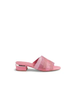 Tonda Crystal Strap Low Heel Slides