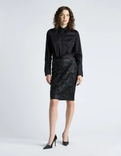 TOPSTITCHED COTTON SHIRT