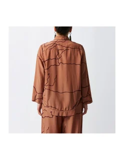 Tracks Long Sleeve Silk Shirt