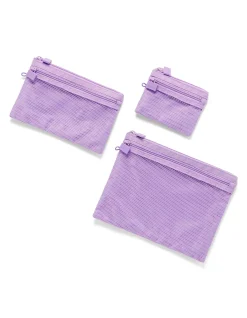 Travel multipurpose pouch set lilac