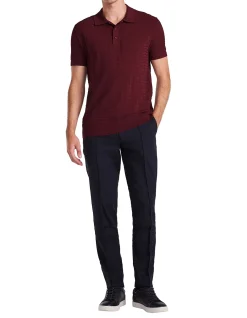 TRIANGLE KNIT POLO
