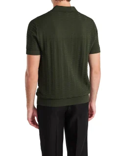 TRIANGLE KNIT POLO