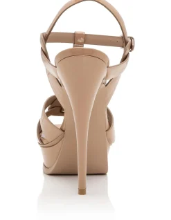 Tribute Patent Leather Platform Sandal 105