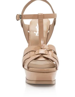 Tribute Patent Leather Platform Sandal 105