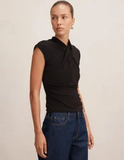 TRINITY TWIST HIGH NECK TOP