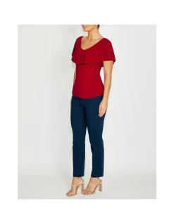 TRUDY RED JERSEY TOP