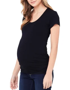 Tube T-Shirt Short Sleeve Black