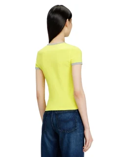 T-UNCUTIES CONTRAST TRIM SS TSHIRT