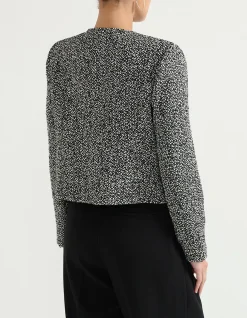 TWEED COLLARLESS JACKET