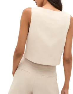 TWILL BUTTON VEST