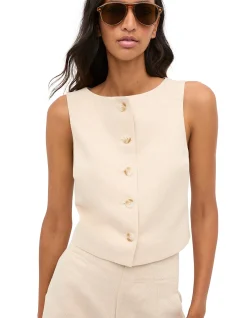 TWILL BUTTON VEST