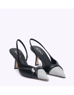 TWIST LEATHER SLING BACK