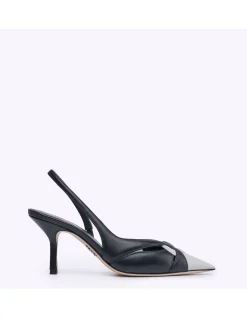TWIST LEATHER SLING BACK