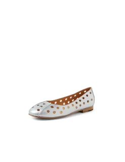 UGO Matt Silver Cut Out Ballet Flats