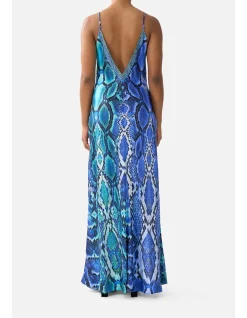 V NECK FULL LENGTH BIAS SLIP DRESS