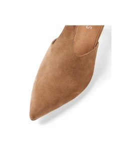 Vachier Suede Pointed Strap Heel Mules