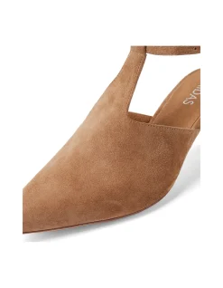 Vachier Suede Pointed Strap Heel Mules