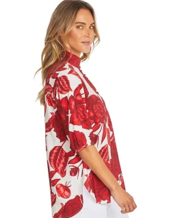 Valencia Floral Puff Sleeve Blouse