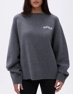 Varsity Oversized Knit Sweatshirt