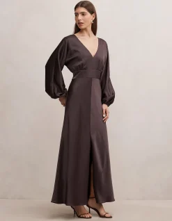 VERA DRAPED BATWING MAXI DRESS