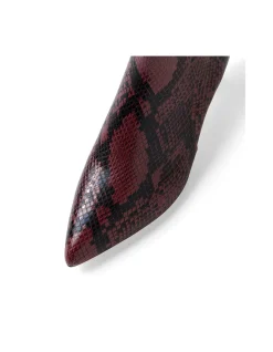 Vimto Snake Print Pointed Ankle Boots