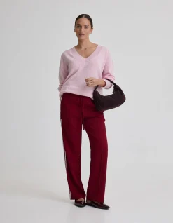 VIOLET CONTRAST STRIPE PANTS