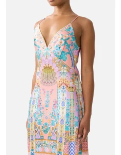 V NECK FULL LENGTH BIAS SLIP DRESS