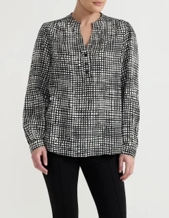 V NECK LONG SLEEVE BLOUSE