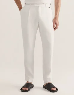 Wade Pleat Front Linen Pant