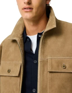 WAITOMO CAVES LEATHER JACKET - TAUPE
