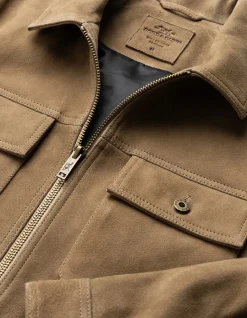 WAITOMO CAVES LEATHER JACKET - TAUPE
