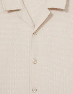Warwick Textured Cuban Collar Short Sleeve Shirt