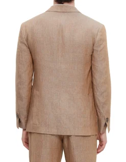 Washed Linen Blazer Mustard