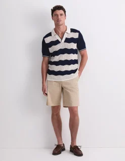 WAVE STRIPE KNIT POLO