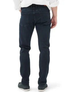 Weston Straight Blue Black Italian Denim Jeans