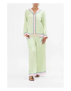 WIDE LEG TROUSER WITH FRONT POCKETS