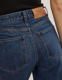 Wide Leg Crease High Rise Full Length Jeans