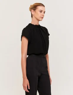 Willa High Neck Short Sleeve Top