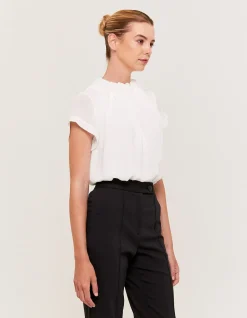 Willa High Neck Short Sleeve Top