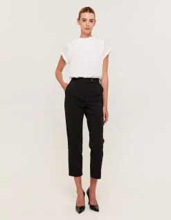 Willa High Neck Short Sleeve Top