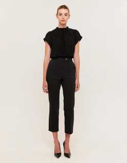 Willa High Neck Short Sleeve Top