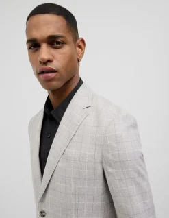 Windowpane Check Tailored Jacket