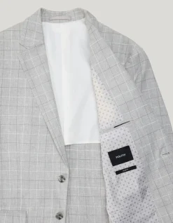 Windowpane Check Tailored Jacket