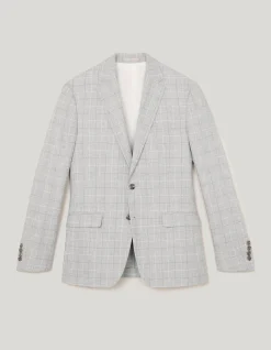 Windowpane Check Tailored Jacket