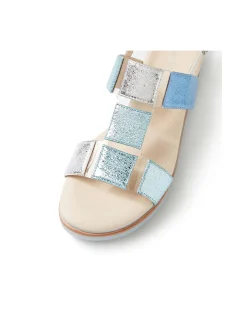 Winstall Metallic Strap Platform Sandals