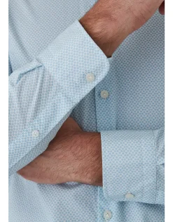 WINTON LIGHT BLUE SMALL GEO PRINT SHIRT