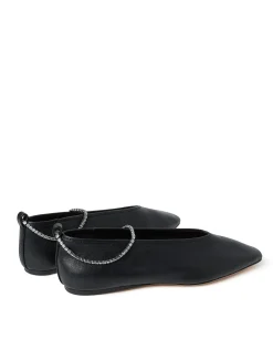WOMEN'S EMERY LEATHER BALLET WITH ANKLET