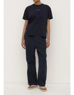 Womens Atelier Logo Tee True Navy/White