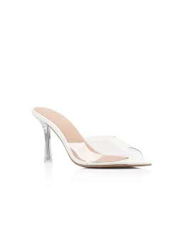 WOMEN'S Beth Mule Hi-Shine Leather & Vinylite SANDAL