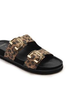 WOMEN'S Deon Leopard Print Suede Stud SANDAL